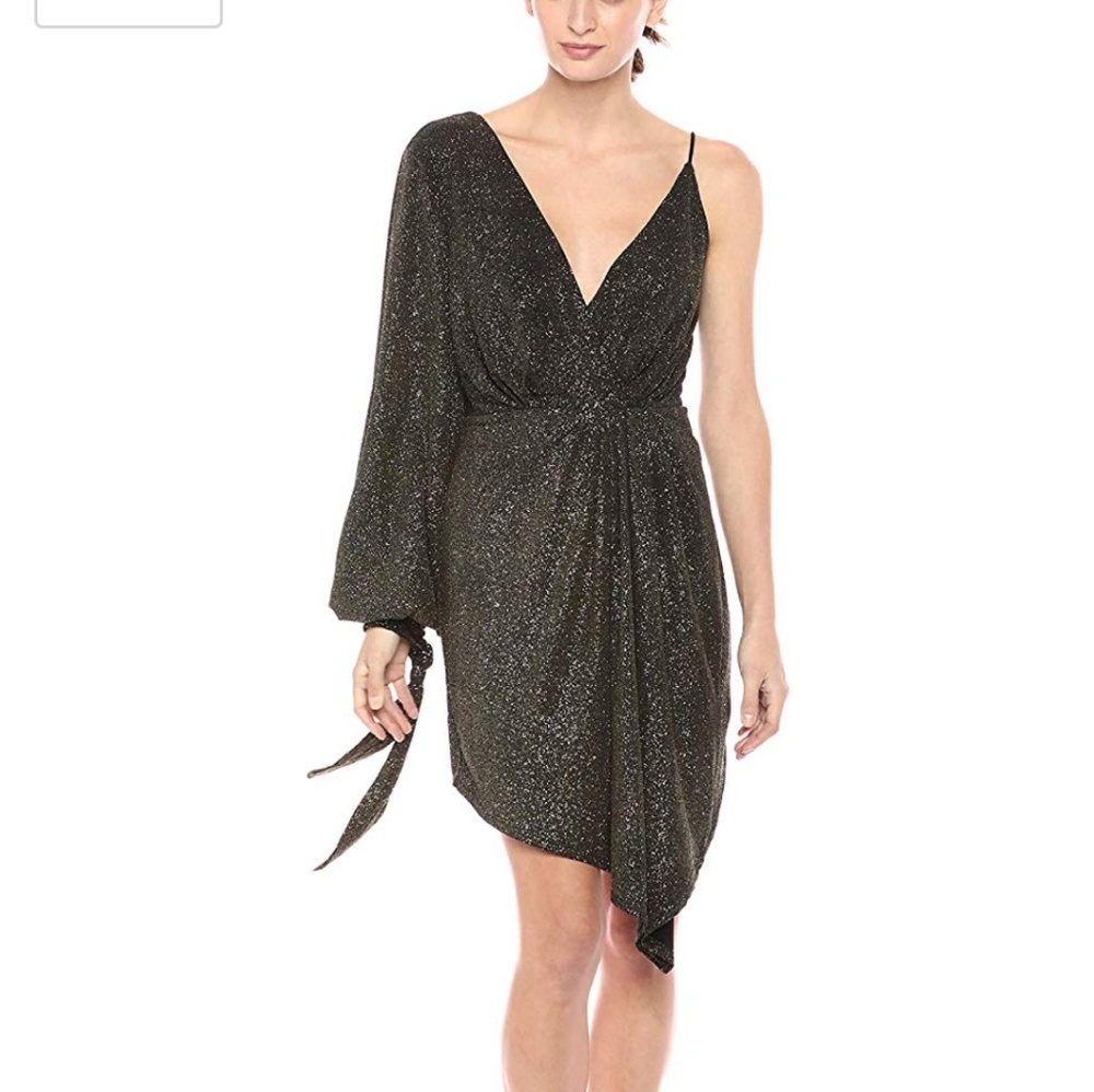 BRAND NEW C/MEO sparkling one shoulder dress NWT